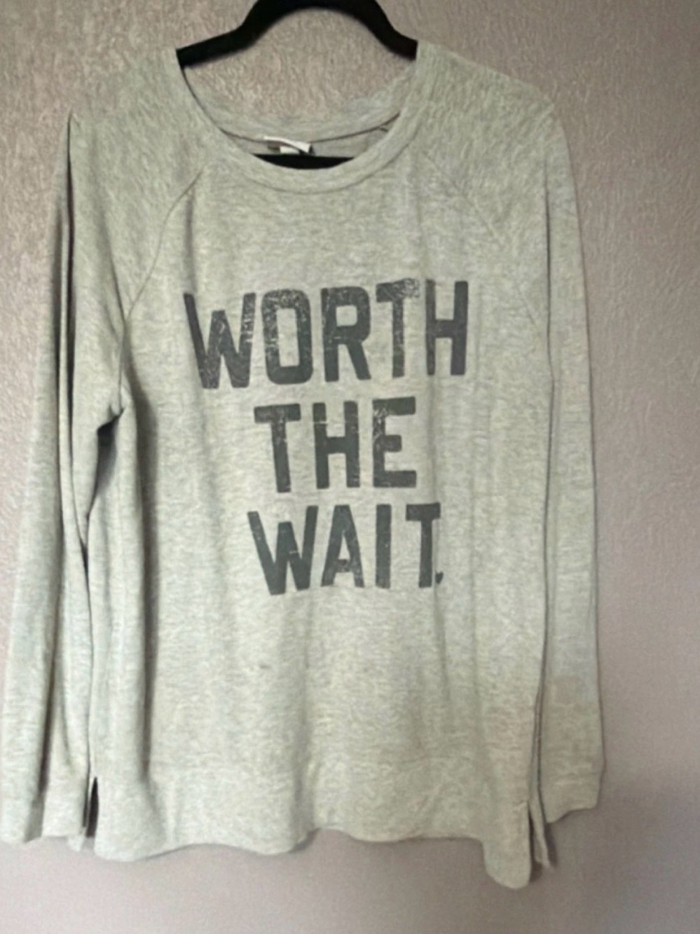 Isabel Maternity by Ingrid & Isabel Light Gray Logo Tag Sweatshirt